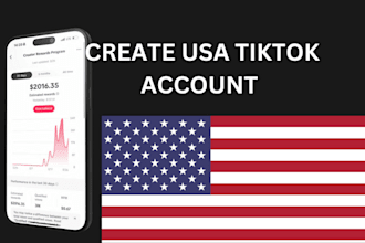 create USA tiktok and UK tiktok account