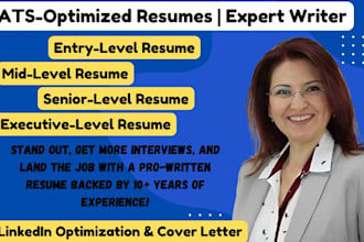 write professional ats resume writing, cover letter, and linkedin otimization