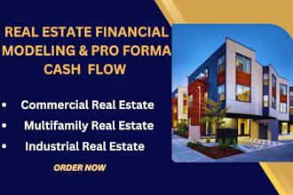 do real estate financial modeling, valuation analysis and pro forma cash flow