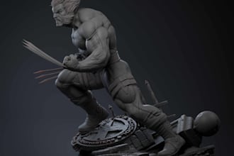 sculptor image to realistic 3d figures, stl file miniature,3d modelling,statues