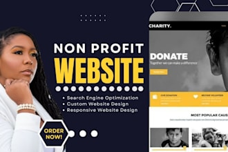 design non profit website, charity website, donation website and ngo website seo