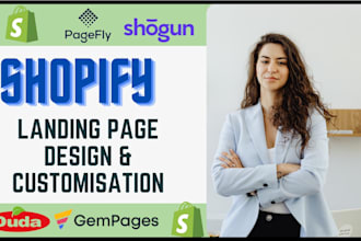 design shopify product page, pagefly, shogun, gempages, duda import product page