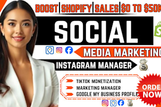 be your social media marketing manager, tiktok monetization instagram manager