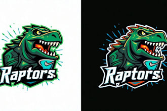 design awesome raptors logo with a free vector file
