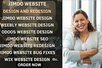 design and redesign jimdo website, gem page redesign duda showit tilda wix