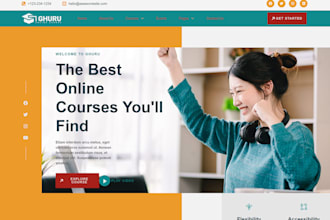 build lms educational website online course website education, elearning website