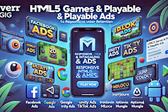 create playable ads, 2d html5 web game, html5 game, web game