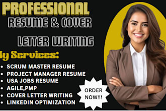 write ats scrum master resume, project manager, engineering cv, pmp, agile coach
