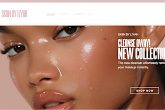 design skin care shopify store cosmetic makeup spa skincare beauty website
