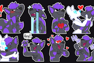 furry telegram stickers, crypto stickers discord stickers fursona sticker packs
