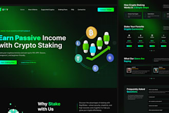 develop a crypto landing page crypto website ico listing website