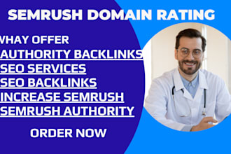 increase  semrush domain authority score  0 score to 50 plus