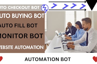 coding python shopping bot, auto checkout bot, auto purchase bot and auto buying