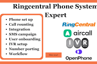 setup ringcentral openphone trackdrive  grasshopper aircall  ringba phone system