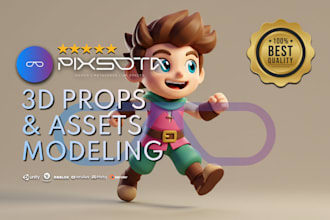 create 3d game assets and props