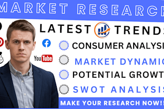 do comprehensive market research, swot and competitor analysis, niche research