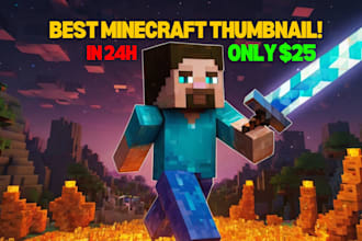create professional minecraft thumbnails for youtube