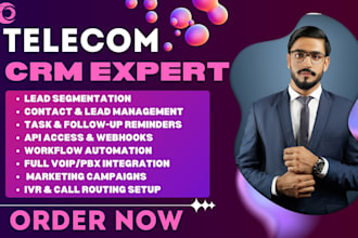 setup telecommunication crm telecom leads telecom landing pages telecom website