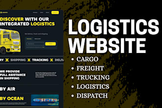 create logistics website for logistics, dispatch, trucking, freight, cargo