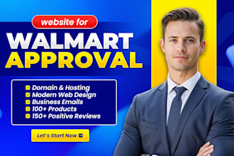 design or redesign professional website for walmart marketplace approval