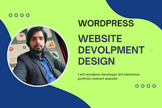wordpres developer divi elementor portfolio restrant website