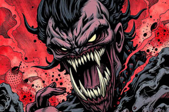draw manga page custom dark berserk style art in high quality