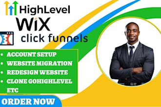 migrate clone and redesign ghl clickfunnels wordpress wix website to gohighlevel