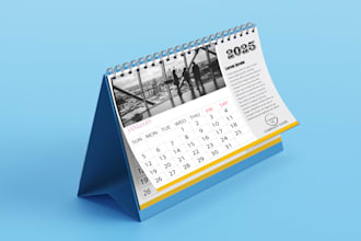 design  high quality and professional desk, wall and islamic calendar