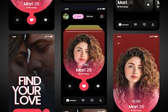 develop a custom dating app like tinder, bumble, or hinge for ios and android