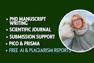 any phd manuscript writing, scientific journal, submission support, pico, prisma