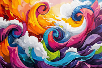 create graffiti pop art canvas designs and murals