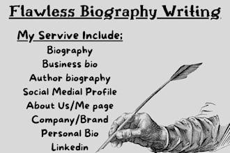 do website bio history author biography brand about me content story writing