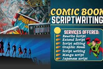 write your comic book script, script editing, webtoon, anime, japanese script