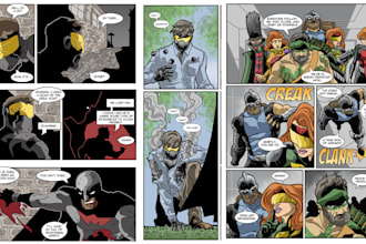 do comic book illustration, comic page, comic strip, graphic novel comic artist