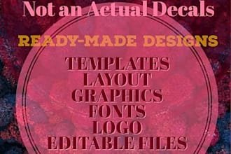 sell designs templates layout graphics fonts logo editable files for sticker