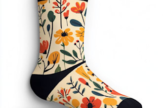 draw a creative socks unique sock design for you