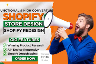 design shopify dropshipping pod website one product store design and redesign