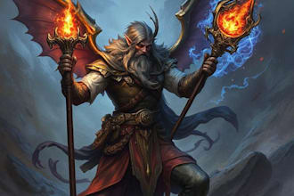 do a fantasy character dnd art and d and d character