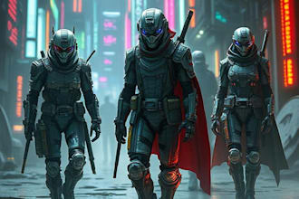 create cyberpunk style character art for any project