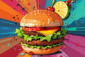 design food pop art of your food pop art