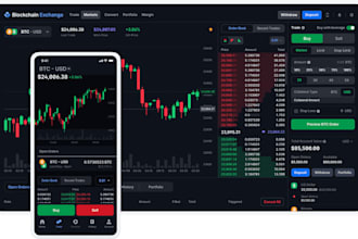 design and develop crypto exchange platforms, website and mobile app