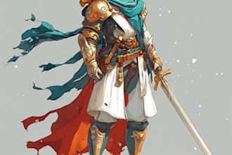make artwork for fictional fantasy characters