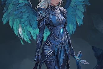 make artwork for fictional fantasy characters