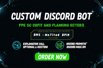 discord server setup, discord bot, discord mass dm, nft gaming discordjs api bot