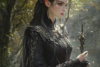 fantasy character design, fantasy illustrations