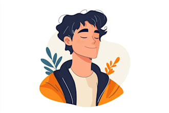 draw flat vector character design