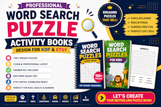 create word search puzzle activity books for etsy amazon kdp