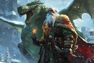 create a dnd art and d and d character for you