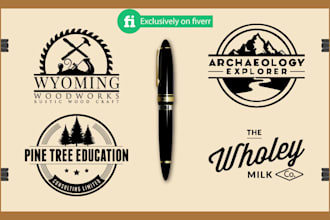 do vintage , retro , hipster , badge and outdoor  logo design