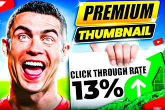 design high CTR custom youtube thumbnails in 2 hour